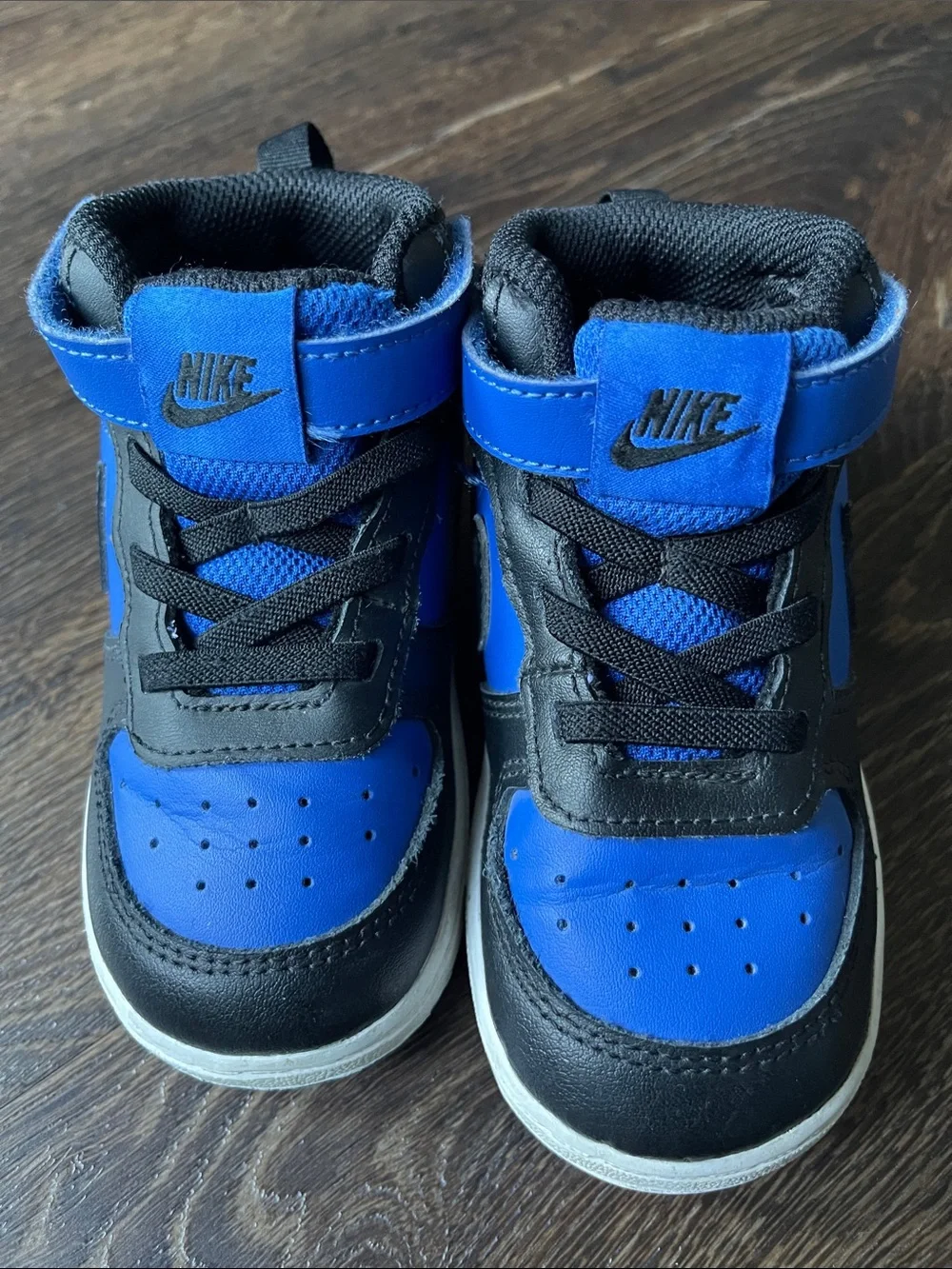 Nike Court Borough Mid 2 Blue and Black Toddler mid-top shoes size toddler 8